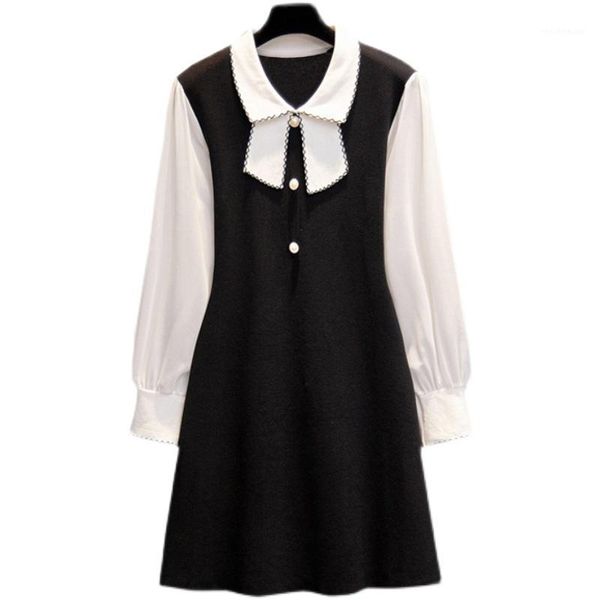 casual dresses -4xl plus size women elegant office bow kintting thick dress vestido autumn winter 2021 button patchwork sweater short, Black;gray
casual dresses -4xl plus size women elegant office bow kintting thick dress vestido autumn winter 2021 button patchwork sweater short, Black;gray