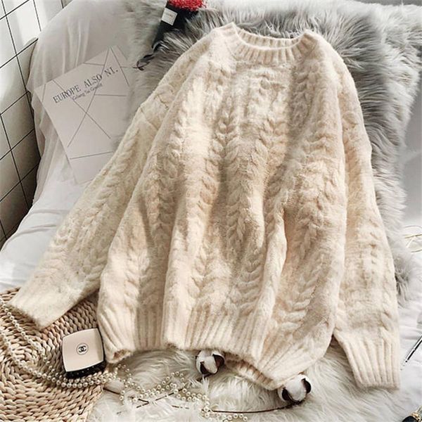 women's sweaters sweater female head round neck loose solid knitted women warm autumn winter pullover streetwears girl, White;black
women's sweaters sweater female head round neck loose solid knitted women warm autumn winter pullover streetwears girl, White;black