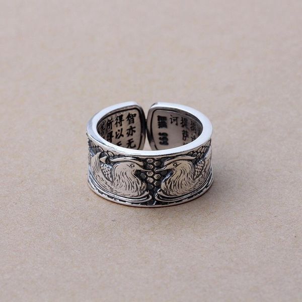 cluster rings silver heart sutra opening ring national wind restoring ancient ways yuanyang fine offered men and women, Golden;silver
cluster rings silver heart sutra opening ring national wind restoring ancient ways yuanyang fine offered men and women, Golden;silver