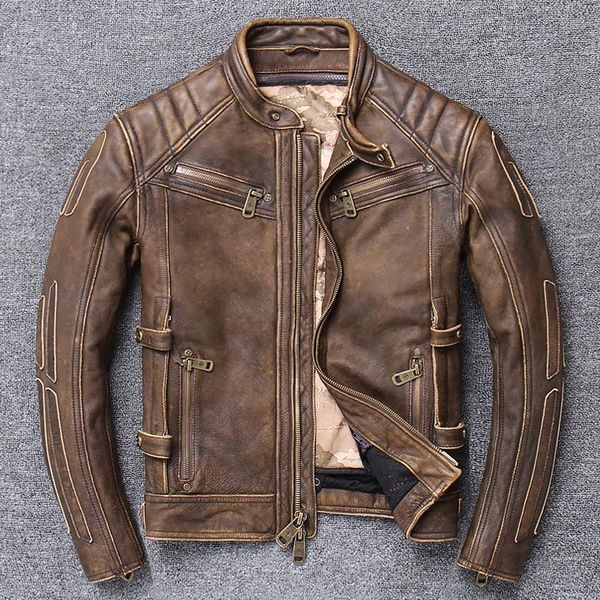 men's leather & faux genuine cow jacket men vintage motorcycle mens jackets and coats plus size 5xl fashion 2021 hommes veste pph3234, Black
men's leather & faux genuine cow jacket men vintage motorcycle mens jackets and coats plus size 5xl fashion 2021 hommes veste pph3234, Black