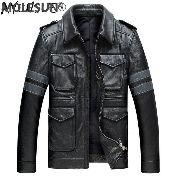 men's leather & faux akoosun 202 genuine jacket autumn 100% cowhide coat motorcycle men clothing casacas para hombre lxr330, Black
men's leather & faux akoosun 202 genuine jacket autumn 100% cowhide coat motorcycle men clothing casacas para hombre lxr330, Black