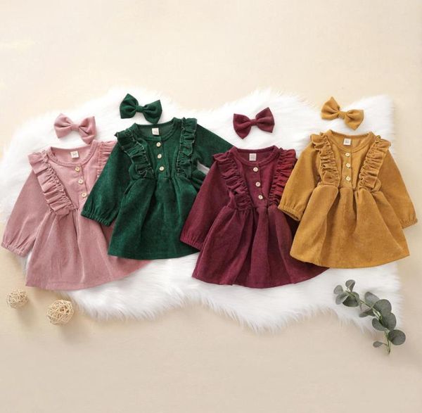 girl's dresses 2021 spring autumn baby girl corduroy dress high-waist midi long sleeve ruffle buttons princess pleated headband, Red;yellow
girl's dresses 2021 spring autumn baby girl corduroy dress high-waist midi long sleeve ruffle buttons princess pleated headband, Red;yellow