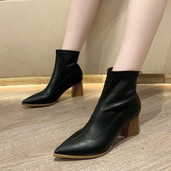 boots women leather autumn winter fashion heel set foot wear-resistant non-slip comfortable ankle, Black
boots women leather autumn winter fashion heel set foot wear-resistant non-slip comfortable ankle, Black