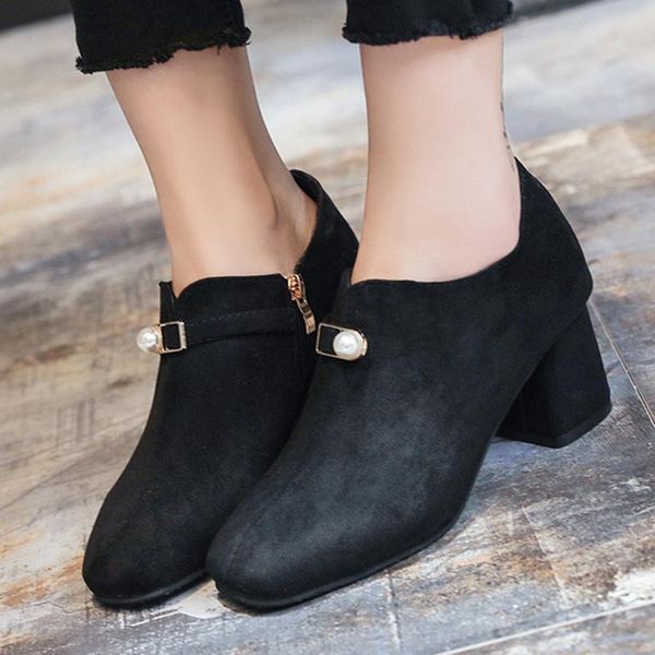 boots ankle for women nice fashion leisure solid square toe pearl med heels basic classic short botas feminina, Black
boots ankle for women nice fashion leisure solid square toe pearl med heels basic classic short botas feminina, Black