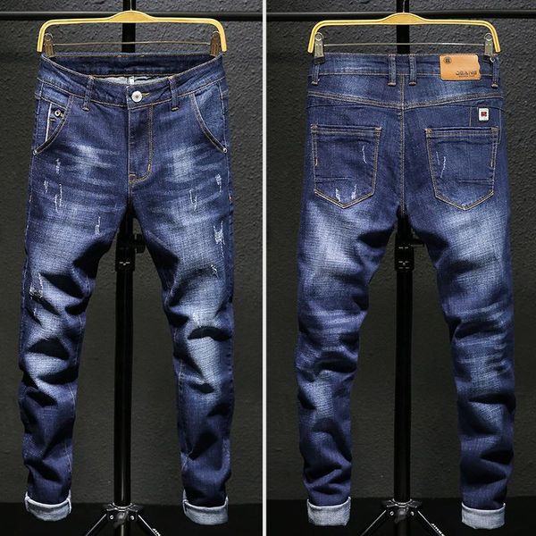 men's jeans shzq men denim brand korean street style large gondola trousers stretch long pencil pants, Blue
men's jeans shzq men denim brand korean street style large gondola trousers stretch long pencil pants, Blue