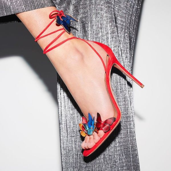 women's leather open-toed sandals, butterfly lace-up high heels, stilettos, size: 34-42, red, Black
women's leather open-toed sandals, butterfly lace-up high heels, stilettos, size: 34-42, red, Black