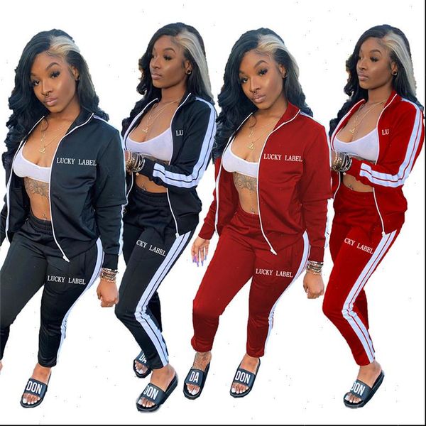 lucky label women tracksuits 2 piece set sportwear striped outfits zip leggings pants matching wholesale, Gray
lucky label women tracksuits 2 piece set sportwear striped outfits zip leggings pants matching wholesale, Gray