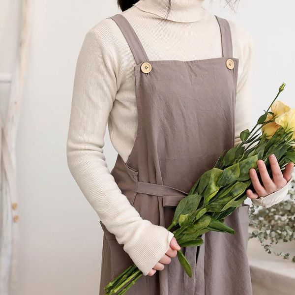 aprons 875a korean style cotton linen apron dress adjustable buttons kitchen cooking for women lady
aprons 875a korean style cotton linen apron dress adjustable buttons kitchen cooking for women lady