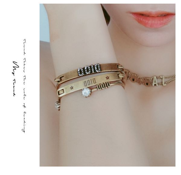 special offer 2021 luxury designer jewelry brass letter three piece set bracelet, Black
special offer 2021 luxury designer jewelry brass letter three piece set bracelet, Black