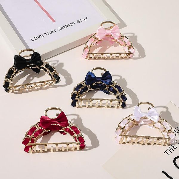hair accessories women girl geometric claw clamps metal crab ribbon bow clip solid color hairpin large size
hair accessories women girl geometric claw clamps metal crab ribbon bow clip solid color hairpin large size