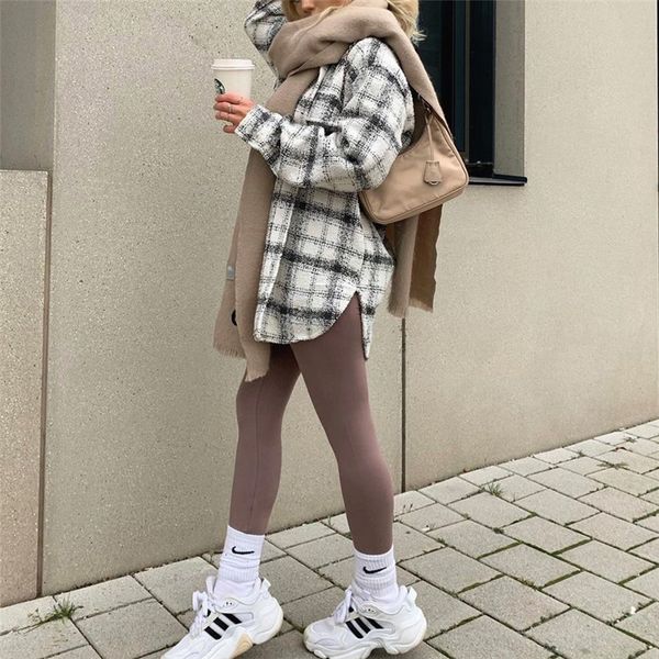 jackets 2021 spring woman let loose beige chess tweed basic female oversized ladies vintage streetwear shirt jacket, Black;brown
jackets 2021 spring woman let loose beige chess tweed basic female oversized ladies vintage streetwear shirt jacket, Black;brown