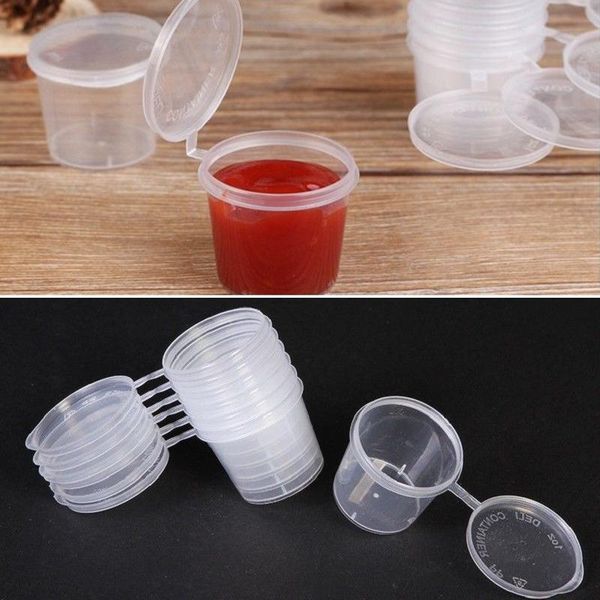 50pcs/set plastic small sauce cups storage containers clear boxes + lids 25ml 40ml wine glasses
50pcs/set plastic small sauce cups storage containers clear boxes + lids 25ml 40ml wine glasses