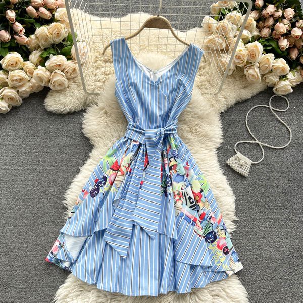 two piece dress elegant women striped summer 2021 new design floral irregluar ruffles sash bow-tied a-line vintage short robe femm, White
two piece dress elegant women striped summer 2021 new design floral irregluar ruffles sash bow-tied a-line vintage short robe femm, White