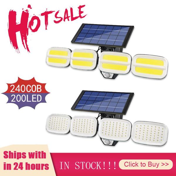 solar lamps outdoor lights 4 head human sensor wide angle illumination 200led/240cob super bright waterproof remote control wall lamp
solar lamps outdoor lights 4 head human sensor wide angle illumination 200led/240cob super bright waterproof remote control wall lamp