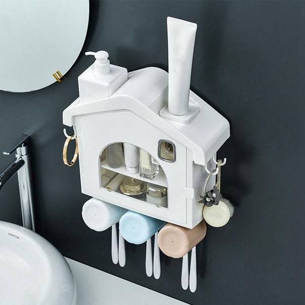 toothbrush holders 99 -wall-mounted holder automatic toothpaste dispenser double storage rack cups bathroom accessories
toothbrush holders 99 -wall-mounted holder automatic toothpaste dispenser double storage rack cups bathroom accessories