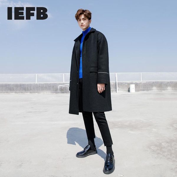 men's wool & blends iefb 2021 winter korean style cotton solid color woollen coat buttoned loose casual medium length ins cool windbrea, Black
men's wool & blends iefb 2021 winter korean style cotton solid color woollen coat buttoned loose casual medium length ins cool windbrea, Black