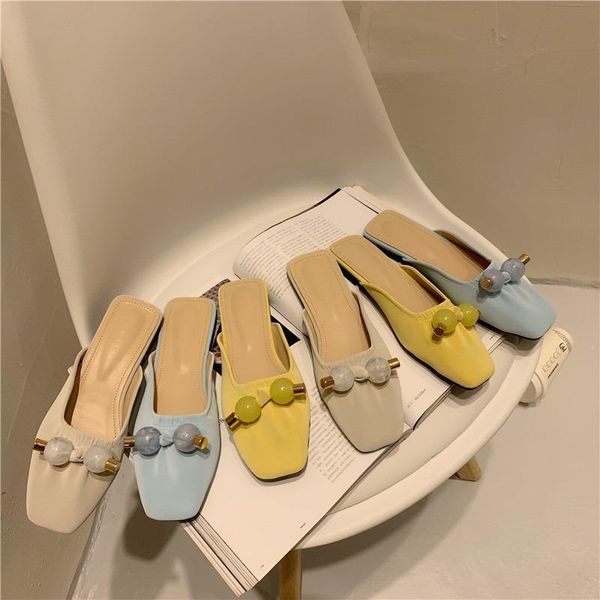 slippers basic candy color shallow pumps beaded design chic square head pleated slipper hipster soft bottom grandma flat shoes, Black
slippers basic candy color shallow pumps beaded design chic square head pleated slipper hipster soft bottom grandma flat shoes, Black