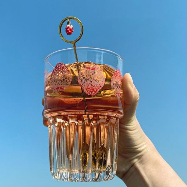 wine glasses strawberry print glass cup transparent water student milk heat resistant vertical stripes 450ml
wine glasses strawberry print glass cup transparent water student milk heat resistant vertical stripes 450ml