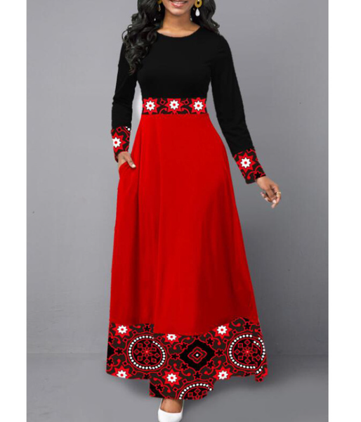 casual dresses for women 2021floral print large hem maxi dress high waist o-neck long sleeve patchwork streetwear, Black;gray
casual dresses for women 2021floral print large hem maxi dress high waist o-neck long sleeve patchwork streetwear, Black;gray