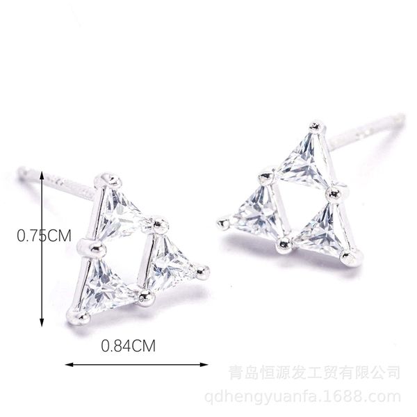 2021 qingdao jewelry korean geometric simple 925 silver inlaid zircon couple earrings, Black
2021 qingdao jewelry korean geometric simple 925 silver inlaid zircon couple earrings, Black