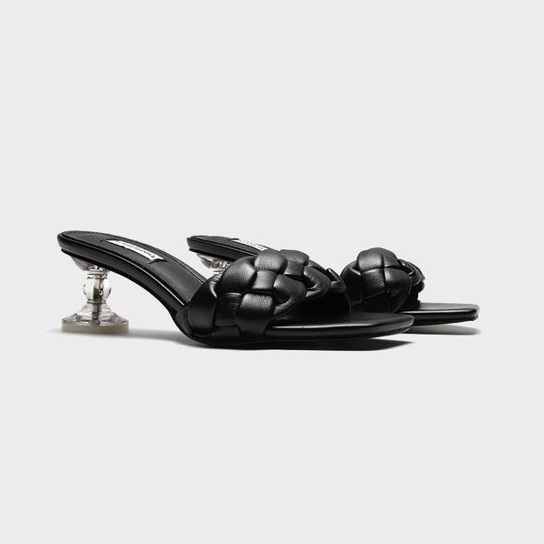 sandals 2021 summer fashion woven transparent square head open toe elegant thick heel trend high women's shoes, Black
sandals 2021 summer fashion woven transparent square head open toe elegant thick heel trend high women's shoes, Black