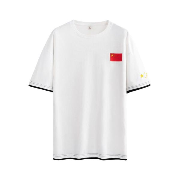 men's dress shirts t-shirt summer round neck loose short sleeve clothes trend printing large casual national, White;black
men's dress shirts t-shirt summer round neck loose short sleeve clothes trend printing large casual national, White;black