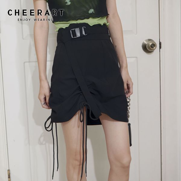 black summer wrap drawstring skirt women high waist a line mini miniskirt korean fashion clothing 210427
black summer wrap drawstring skirt women high waist a line mini miniskirt korean fashion clothing 210427