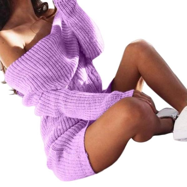 casual dresses women long sleeve solid color off shoulder slim mini tunic sweater dress d08e, Black;gray
casual dresses women long sleeve solid color off shoulder slim mini tunic sweater dress d08e, Black;gray