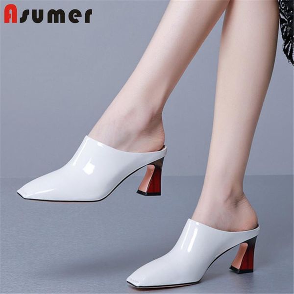 dress shoes asumer 2021 arrive women pumps patent leather square toe spring summer single high heels party mules woman, Black
dress shoes asumer 2021 arrive women pumps patent leather square toe spring summer single high heels party mules woman, Black