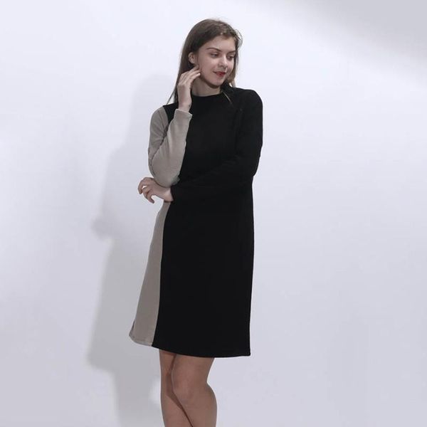 casual dresses lady elegant party dress women fashion patchwork loose long knitted oversized turtleneck 3xl, Black;gray
casual dresses lady elegant party dress women fashion patchwork loose long knitted oversized turtleneck 3xl, Black;gray