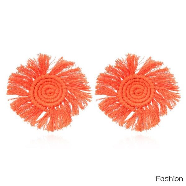 stud creative hand woven round shape tassel earrings bohemia retro geometry exaggeration pierced for women christmas gift, Golden;silver
stud creative hand woven round shape tassel earrings bohemia retro geometry exaggeration pierced for women christmas gift, Golden;silver
