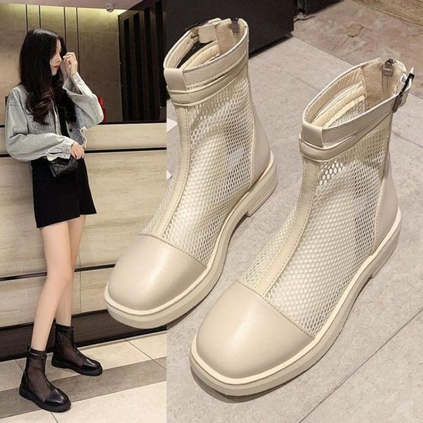sandals summer thin boots women's versatile british cool mesh hollow breathable 2021 women shoes, Black
sandals summer thin boots women's versatile british cool mesh hollow breathable 2021 women shoes, Black