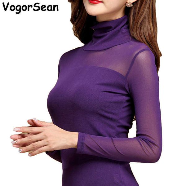 women mesh elastic blouse shirt autumn winter casual and blouses turtleneck long sleeve slim plus size stretch 210721, White
women mesh elastic blouse shirt autumn winter casual and blouses turtleneck long sleeve slim plus size stretch 210721, White