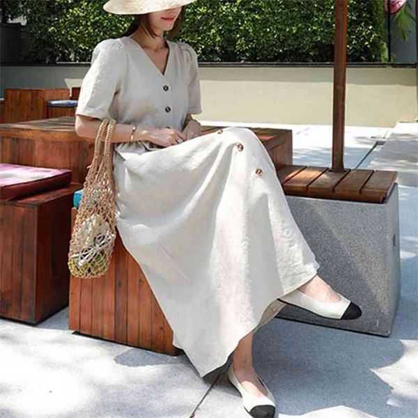 vestidos summer vintage maxi dress solid short sleeve high waist v-neck long women cotton linen single breasted 9966 210421, Black;gray
vestidos summer vintage maxi dress solid short sleeve high waist v-neck long women cotton linen single breasted 9966 210421, Black;gray