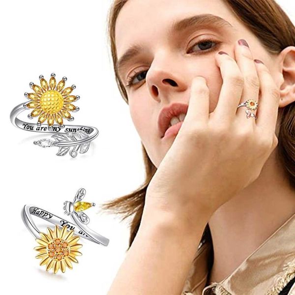 cluster rings x7ya adjustable dainty ring flower open band stacking mid finger thumb jewelry gifts for women mom promise, Golden;silver
cluster rings x7ya adjustable dainty ring flower open band stacking mid finger thumb jewelry gifts for women mom promise, Golden;silver