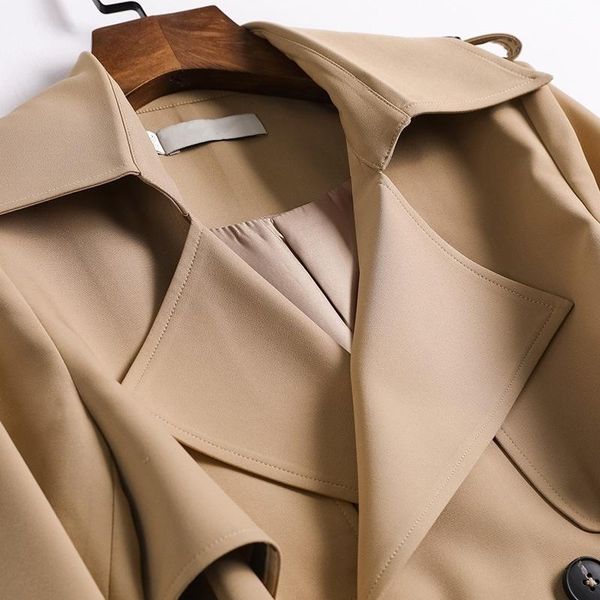 women's trench coats autumn windbreaker coat spring 2021 and mid long british style small korean casual, Tan;black
women's trench coats autumn windbreaker coat spring 2021 and mid long british style small korean casual, Tan;black
