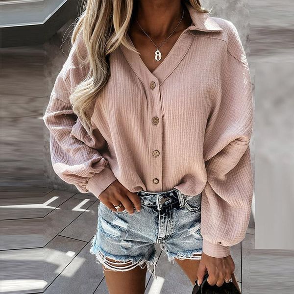 women's blouses & shirts spring lantern long sleeve solid shirt lady loose streetwear blusa 2021autumn turn-down collar button blouse w, White
women's blouses & shirts spring lantern long sleeve solid shirt lady loose streetwear blusa 2021autumn turn-down collar button blouse w, White
