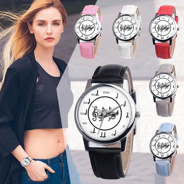 wristwatches women wrist watch pu leather strap musical note round dial casual analog quartz watches nyz shop, Slivery;brown
wristwatches women wrist watch pu leather strap musical note round dial casual analog quartz watches nyz shop, Slivery;brown