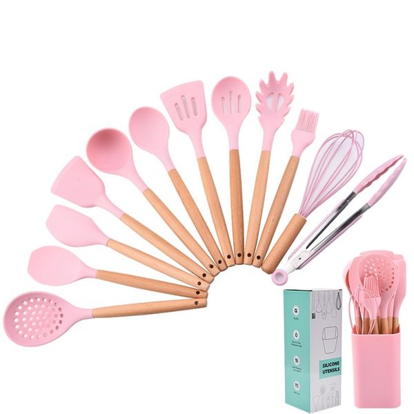 of silicone wood handle kitchenware 12 piece spatula kitchen utensils utensil set
of silicone wood handle kitchenware 12 piece spatula kitchen utensils utensil set