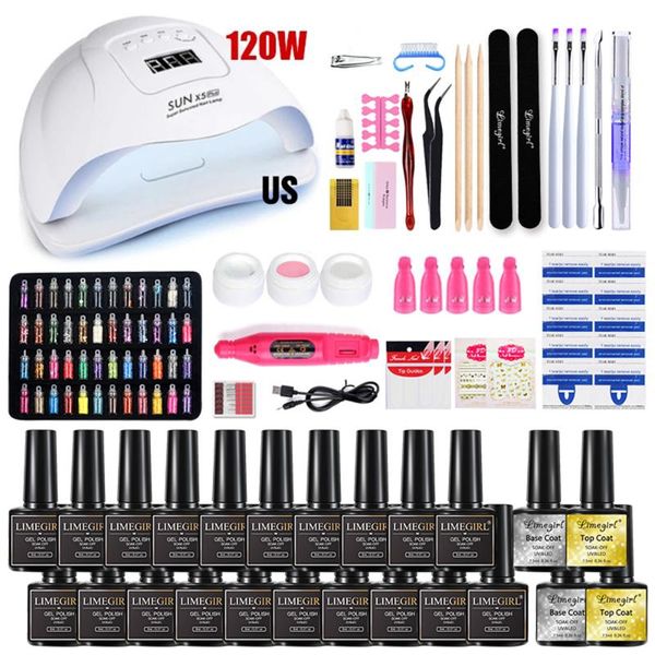 nail art kits set 120w uv led lamp dryer with 20/18 pcs gel polish kit soak off manicure electric drill for tools
nail art kits set 120w uv led lamp dryer with 20/18 pcs gel polish kit soak off manicure electric drill for tools