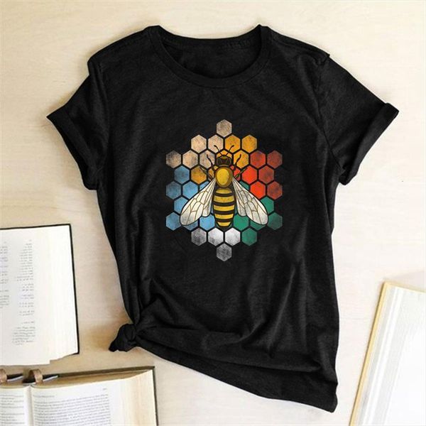 bee colorful honeycomb print and men t shirts womens women summer woman tshirts graphic crew neck cotton camisetas mujer, White;black
bee colorful honeycomb print and men t shirts womens women summer woman tshirts graphic crew neck cotton camisetas mujer, White;black