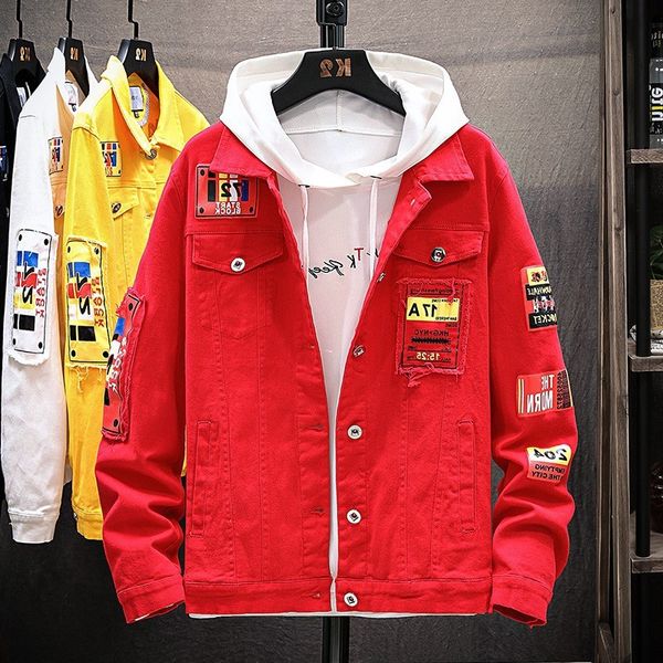 men's jackets wholesale 2021 fashion casual hip hop street men's spring and autumn teenagers denim jacket korean student men patc, Black;brown
men's jackets wholesale 2021 fashion casual hip hop street men's spring and autumn teenagers denim jacket korean student men patc, Black;brown