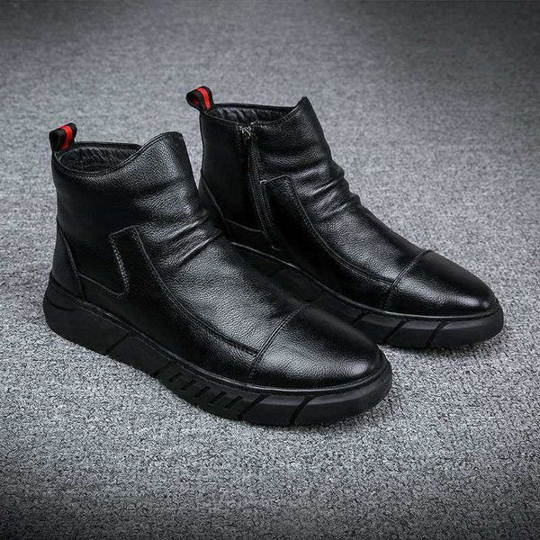 first layer cow leather sho high good men's boots versatile zipper korean martin casual
first layer cow leather sho high good men's boots versatile zipper korean martin casual
