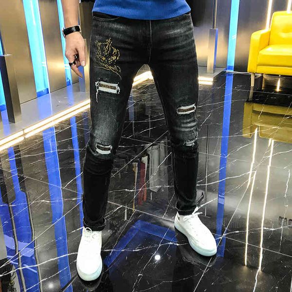 jean autumn fashion style of young fashionable hole simple broca de versatile elastic jeans thin trend, Blue
jean autumn fashion style of young fashionable hole simple broca de versatile elastic jeans thin trend, Blue