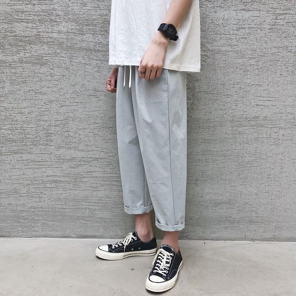 pants men plus size ankle-length solid leisure loose all match mens sweatpants ulzzang soft korean fashion trousers, Black
pants men plus size ankle-length solid leisure loose all match mens sweatpants ulzzang soft korean fashion trousers, Black