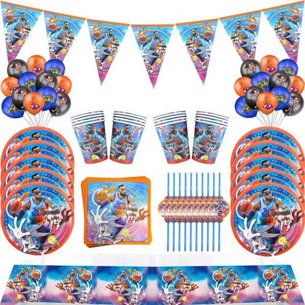 disposable dinnerware 85pcs space jam boys birthday party decorations tableware cup plate kids favors basketball star baby shower supplies
disposable dinnerware 85pcs space jam boys birthday party decorations tableware cup plate kids favors basketball star baby shower supplies