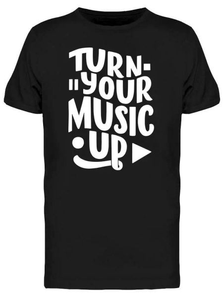 turn your music up, artsy tee men's -image by shutterstock, White;black
turn your music up, artsy tee men's -image by shutterstock, White;black