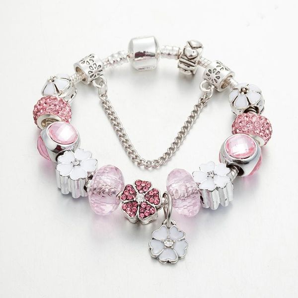charm bracelets annapaer fashion pink charms bracelet & bangles with flower pendant for women diy girl jewelry fit wedding b18021, Golden;silver
charm bracelets annapaer fashion pink charms bracelet & bangles with flower pendant for women diy girl jewelry fit wedding b18021, Golden;silver