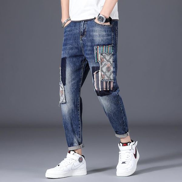 streetwear fashion men jeans retro blue elastic slim fit ripped for patches designer hip hop cotton denim punk pants men's
streetwear fashion men jeans retro blue elastic slim fit ripped for patches designer hip hop cotton denim punk pants men's