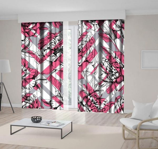 curtain & drapes peony flowers and squares geometric pattern blossom decorative illustration pink gray
curtain & drapes peony flowers and squares geometric pattern blossom decorative illustration pink gray
